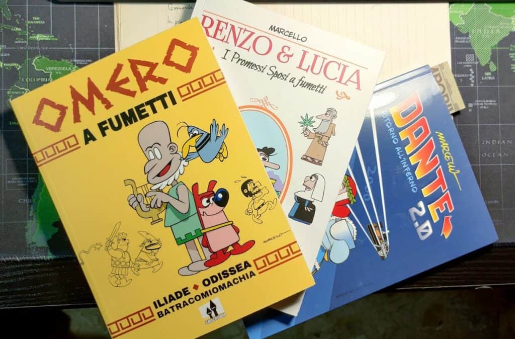 Libri - Omero, Divina commedia e Promessi sposi a fumetti