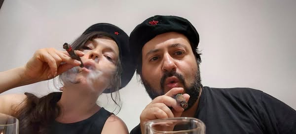 Io e Kateryna con berretto alla Che Guevara e il toscano - foto 1