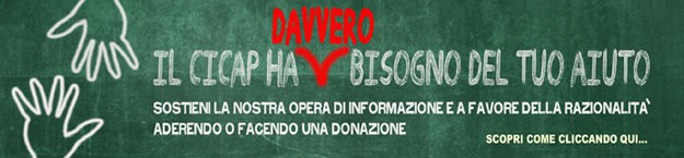 Banner "Il CICAP ha davvero bisogno del tuo aiuto"